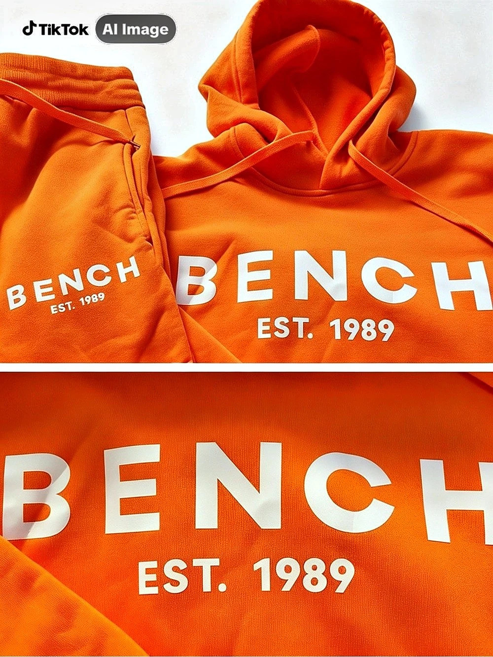 Bench Est. 1989 Orange Hoodie and Jogger Set